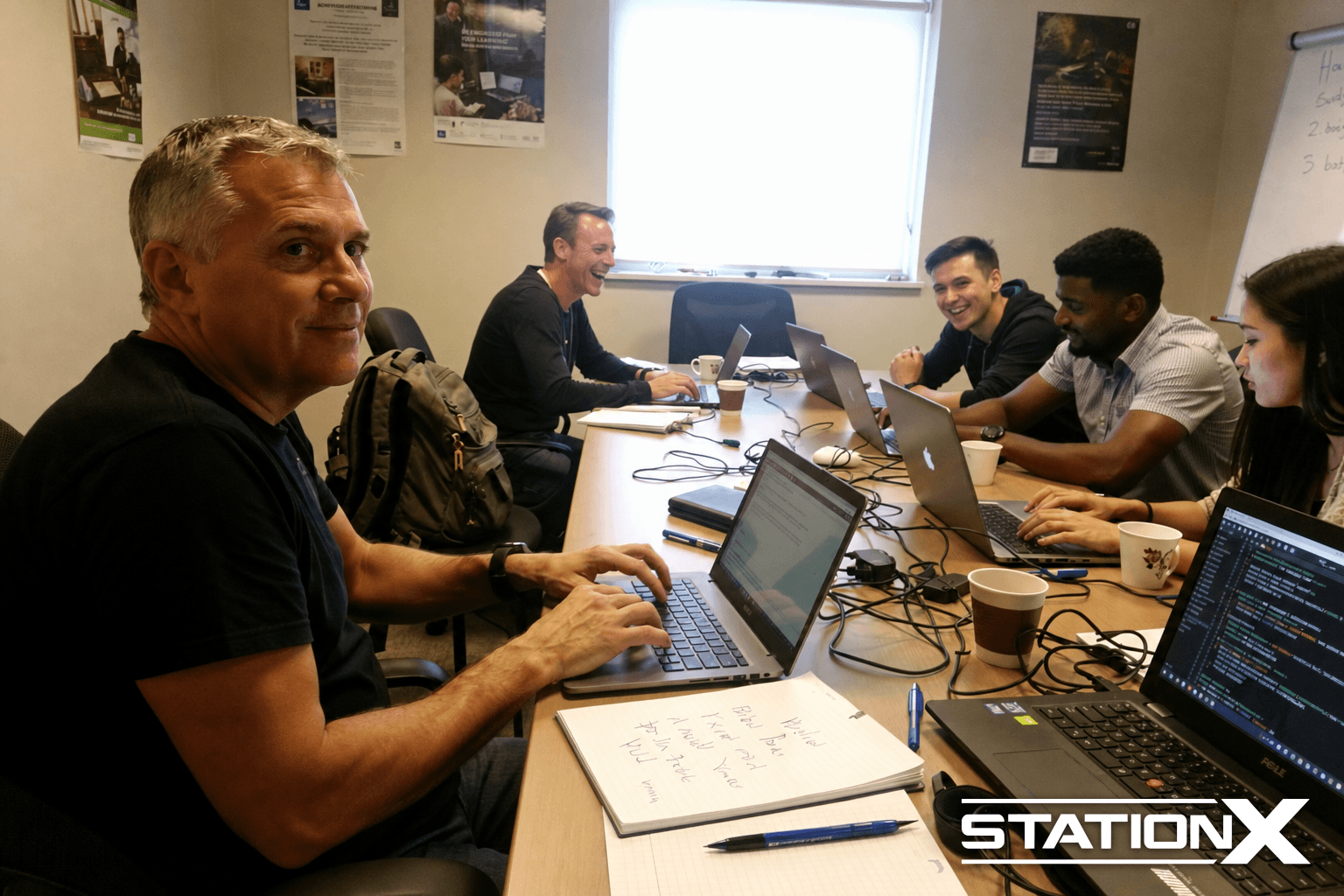A supported group of cyber security learners working through real builds together