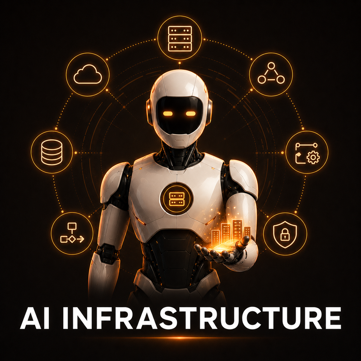 Tier three: AI infrastructure with orchestration and governance running a whole operation
