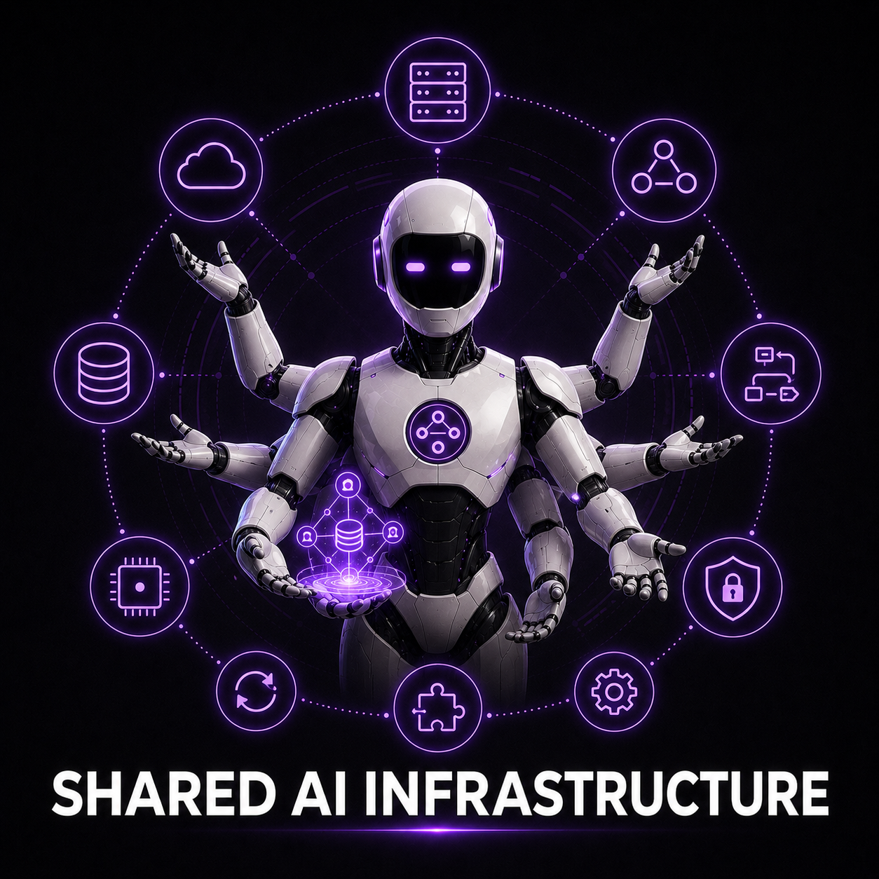 Tier four: shared AI infrastructure — one brain that a whole team builds on