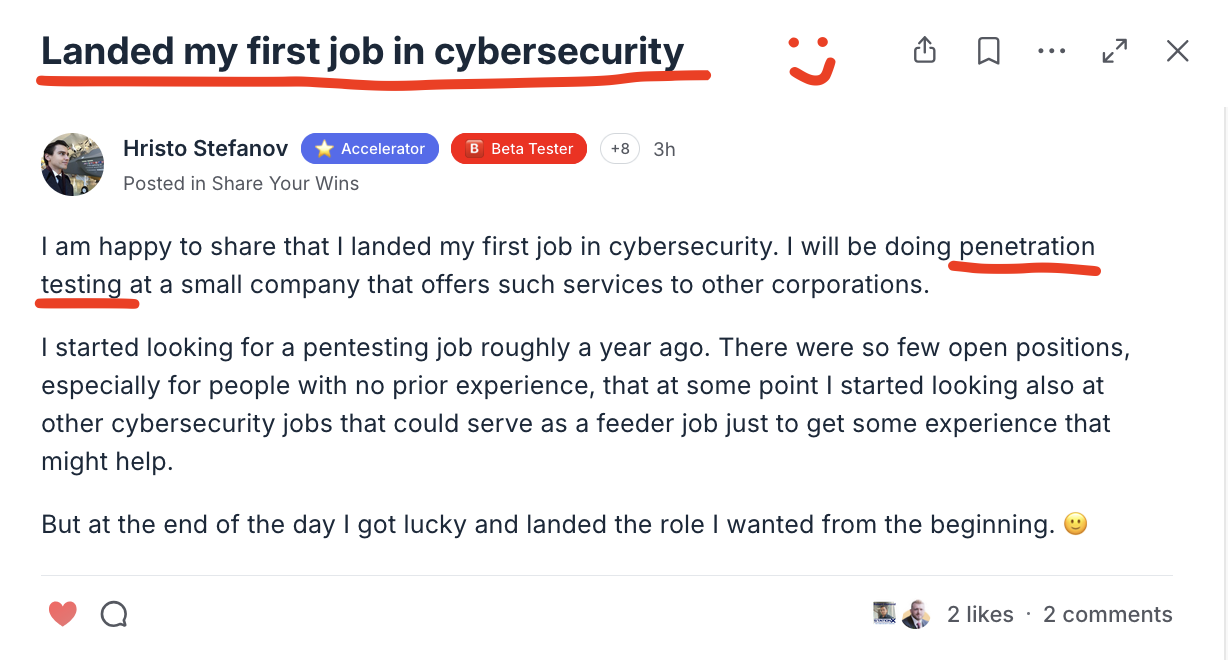 Penetration Tester — first cyber role — Hristo Stefanov