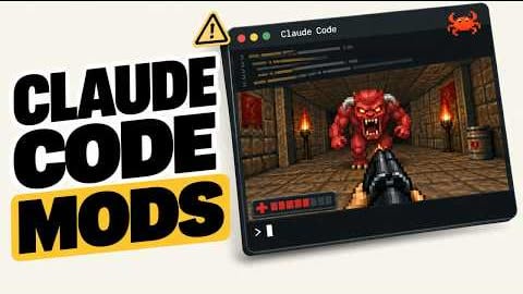 YouTube thumbnail: Claude Code Mods in 5 Minutes (There's a Catch)