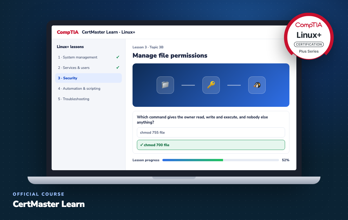 Illustration of CertMaster Learn